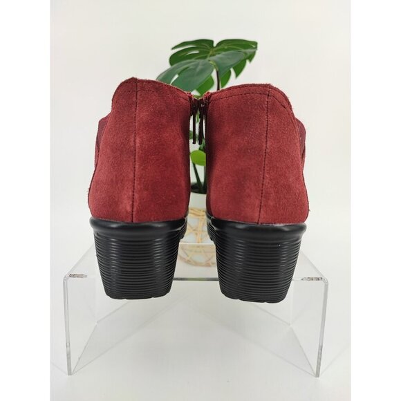 Skechers Women's Parallel Ditto Burgundy Suede Wedge Bootie Size 5.5 US - Picture 3 of 8